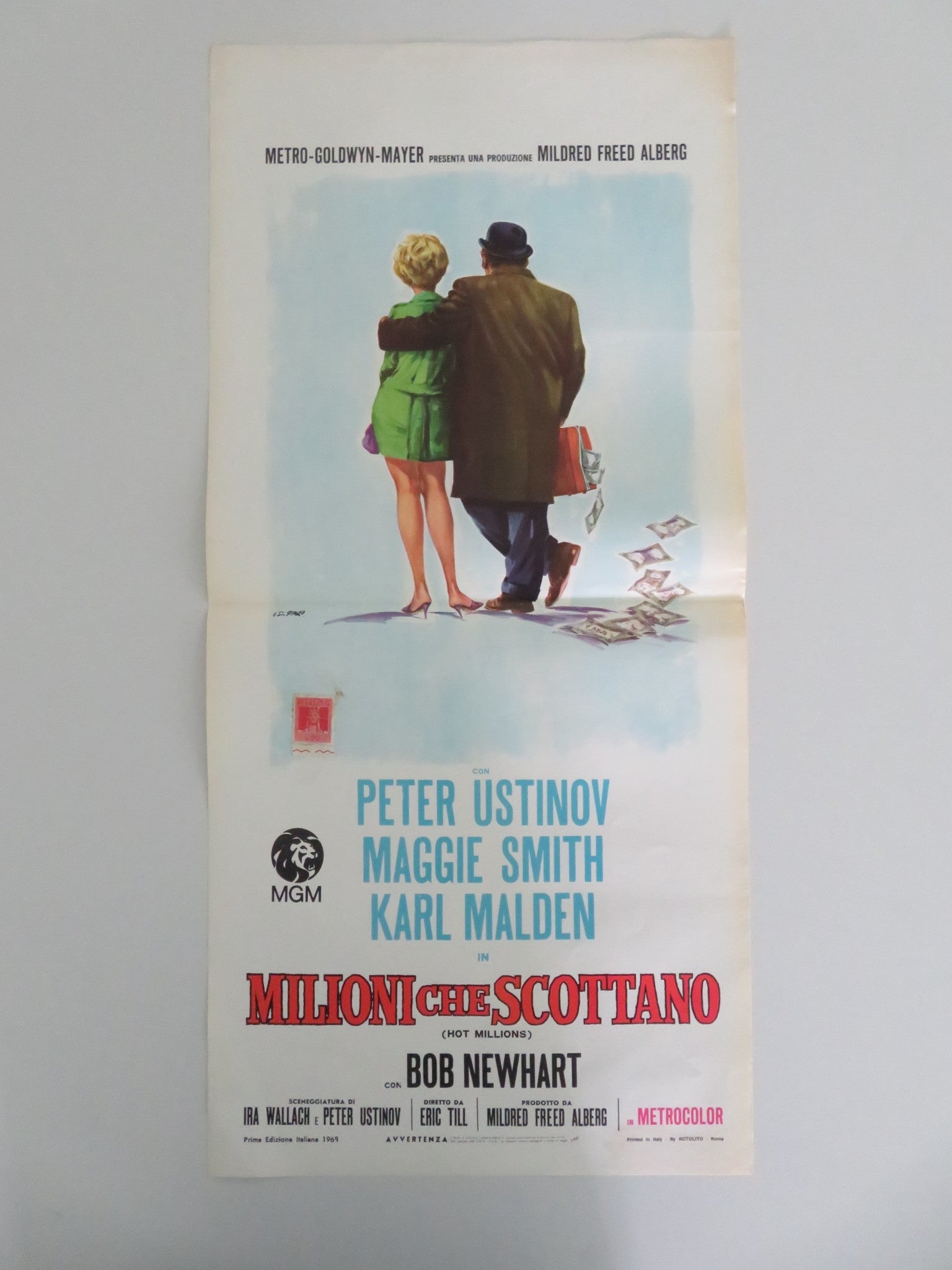 HOT MILLIONS ITALIAN LOCANDINA POSTER PETER USTINOV MAGGIE SMITH 1968 Movie posters
