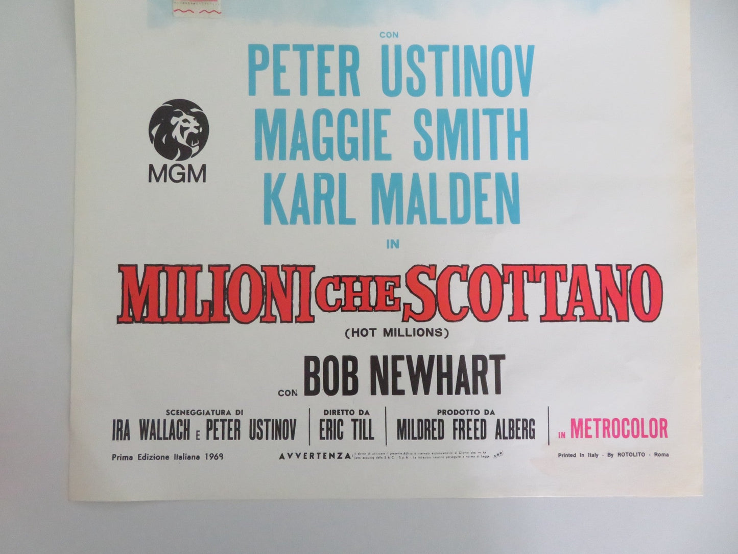 HOT MILLIONS ITALIAN LOCANDINA POSTER PETER USTINOV MAGGIE SMITH 1968 Movie posters