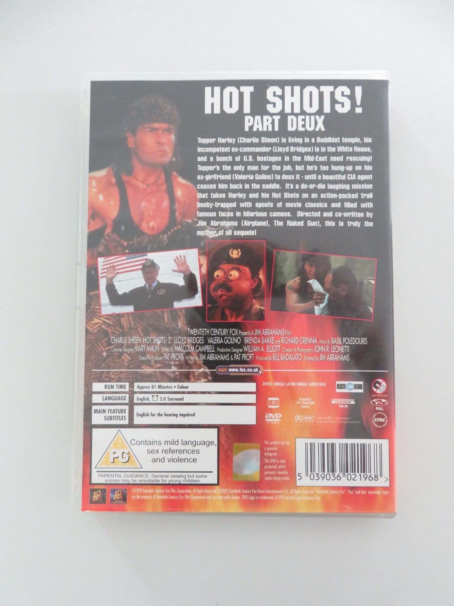 HOT SHOTS! PART DEUX (DVD) CHARLIE SHEEN LLOYD BRIDGES 1993 REGION 2 Movie posters
