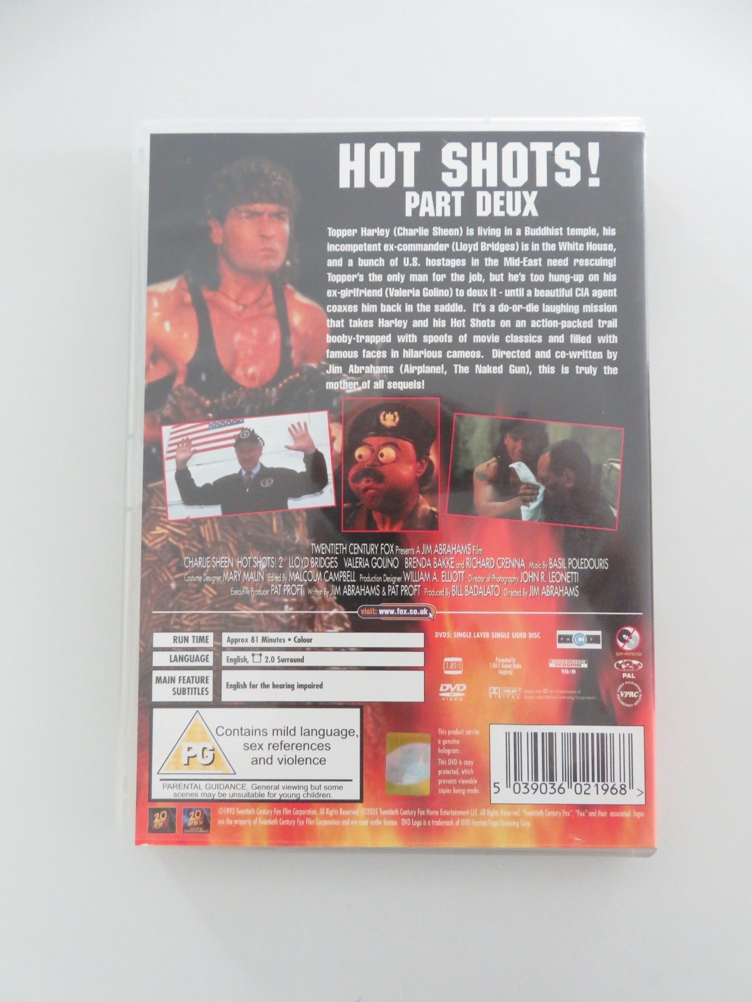 HOT SHOTS! PART DEUX (DVD) CHARLIE SHEEN LLOYD BRIDGES 1993 REGION 2 Movie posters
