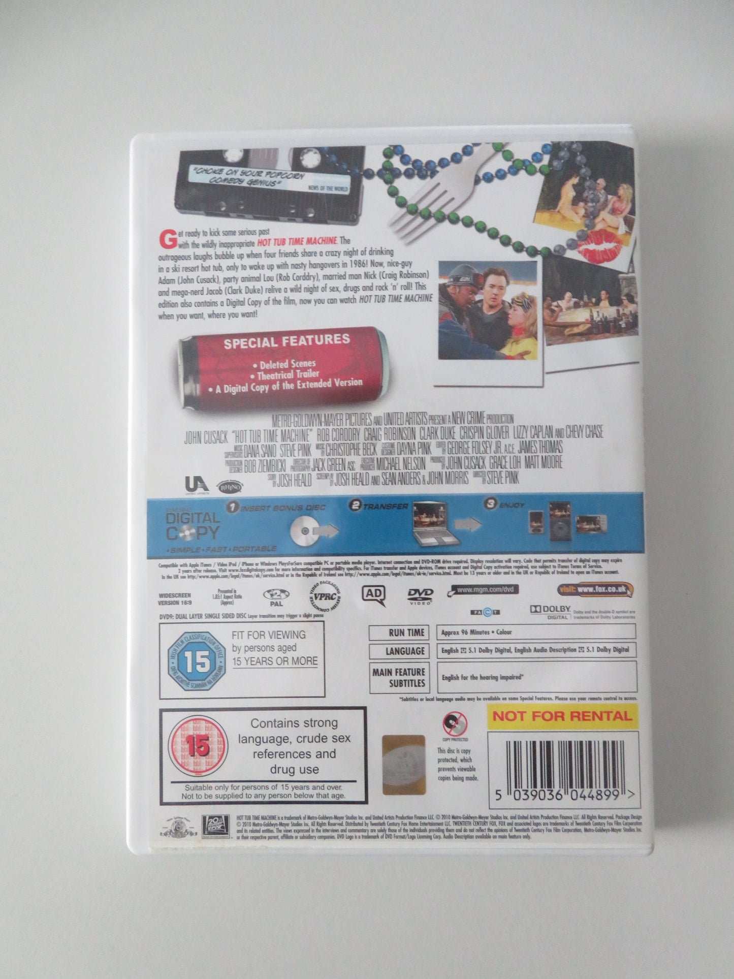 Hot Tub Time Machine (DVD) John Cusack Rob Corddry 2010 Region 2 Movie posters