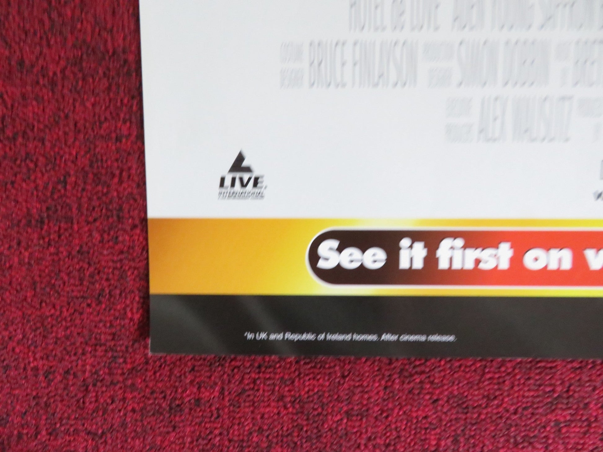 HOTEL DE LOVE VHS VIDEO POSTER ADEN YOUNG SAFFRON BURROWS 1996 Rendezvous Cinema Movie posters