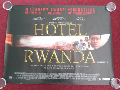 HOTEL RWANDA UK QUAD ROLLED POSTER DON CHEADLE NICK NOLTE 2004 Movie posters