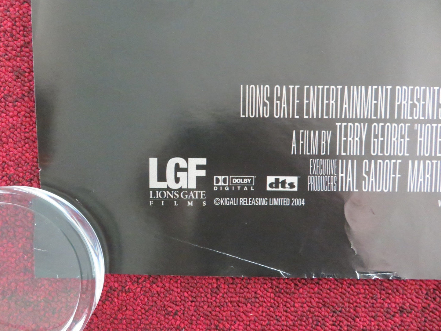 HOTEL RWANDA UK QUAD ROLLED POSTER DON CHEADLE NICK NOLTE 2004 Movie posters