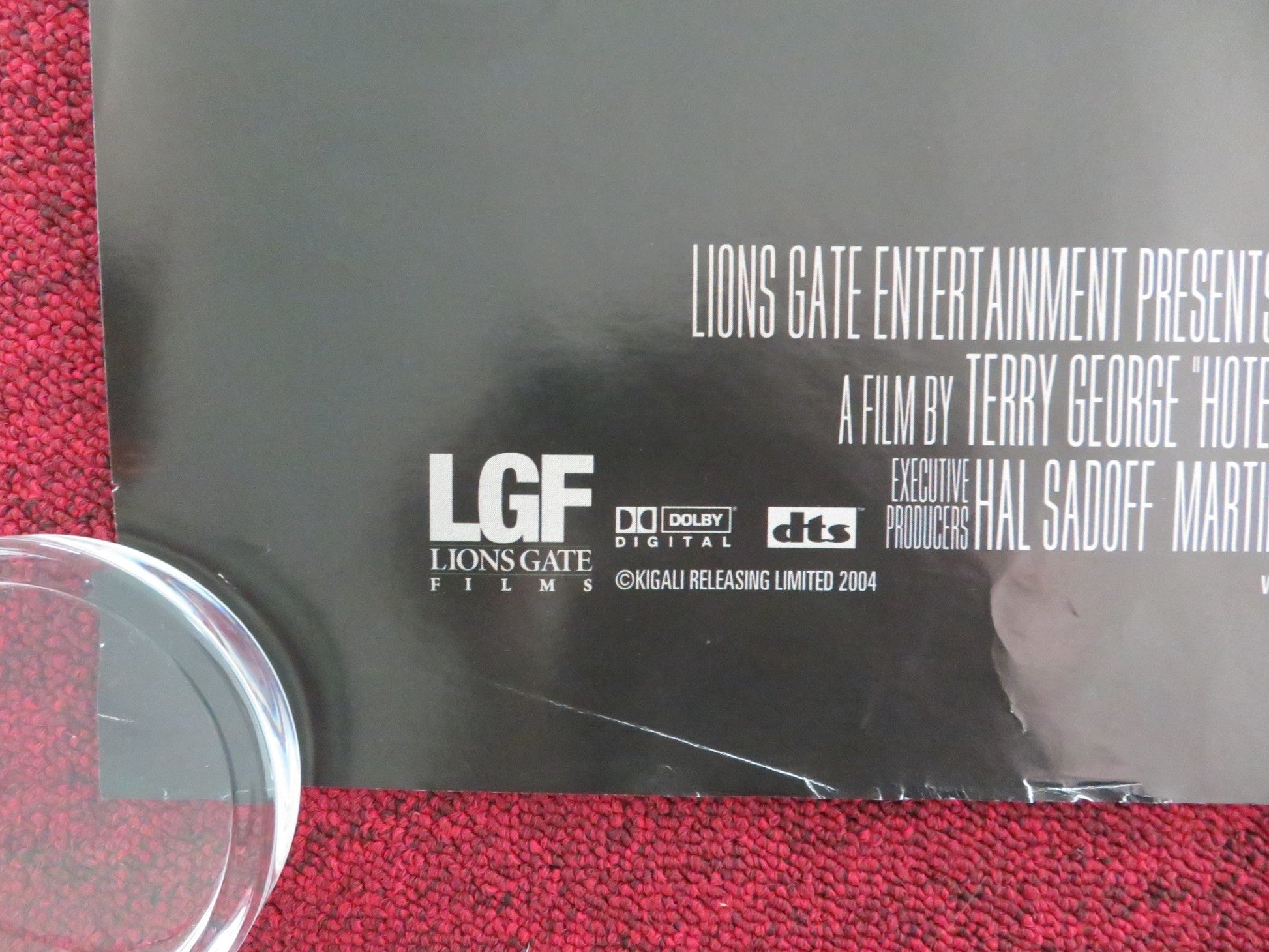 HOTEL RWANDA UK QUAD ROLLED POSTER DON CHEADLE NICK NOLTE 2004 Movie posters