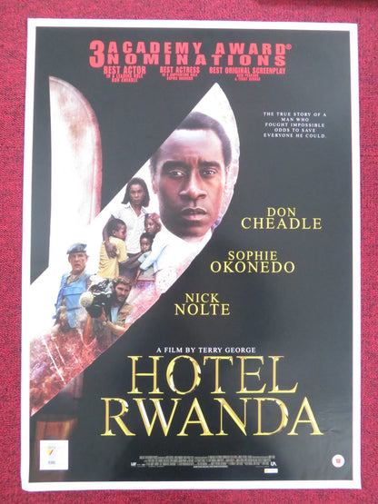 HOTEL RWANDA VHS POSTER ROLLED DON CHEADLE SOPHIE OKONEDO 2004 Rendezvous Cinema Movie posters