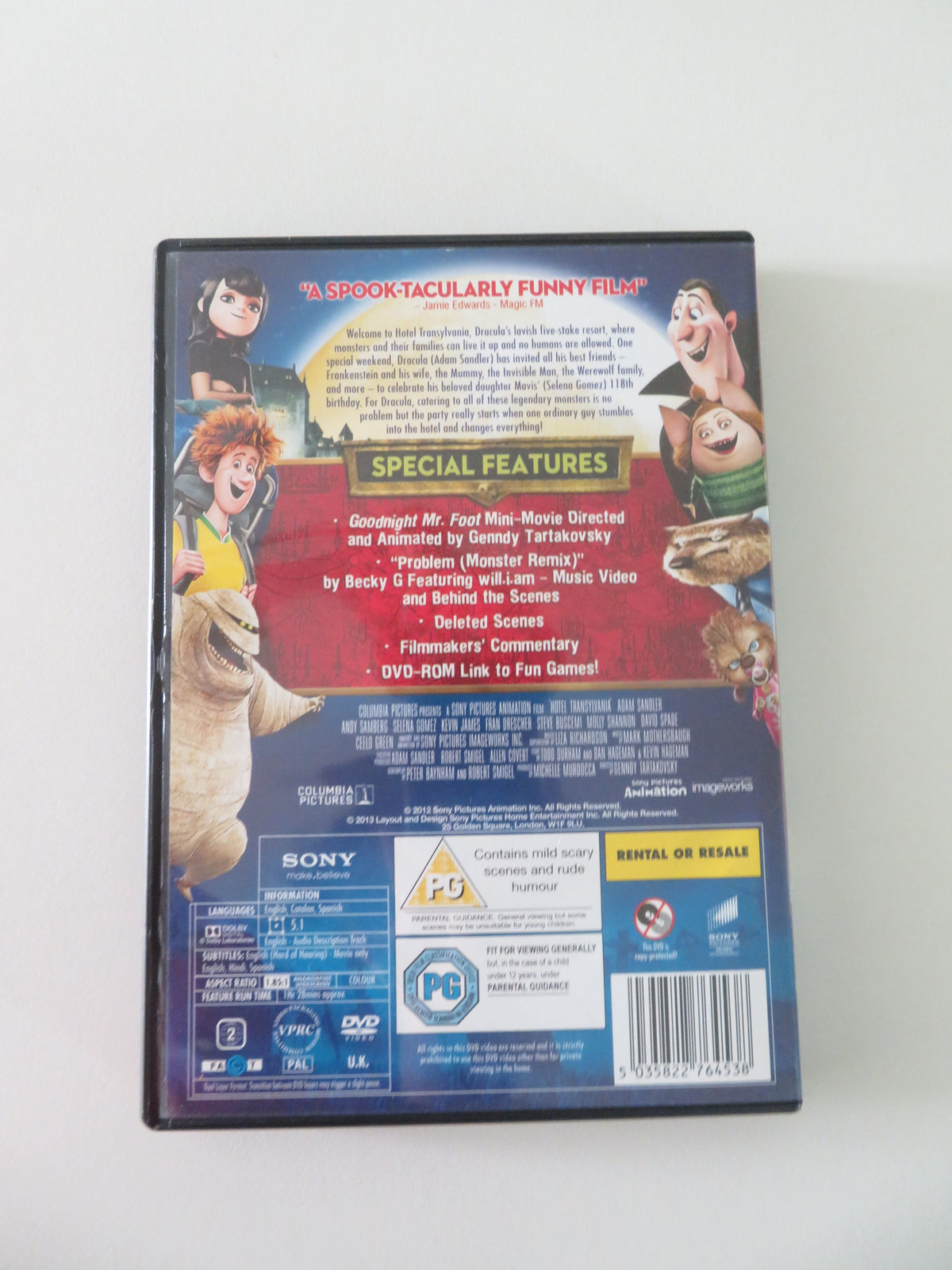 Hotel Transylvania (DVD) Adam Sandler Kevin James 2012 Region 2 Movie posters