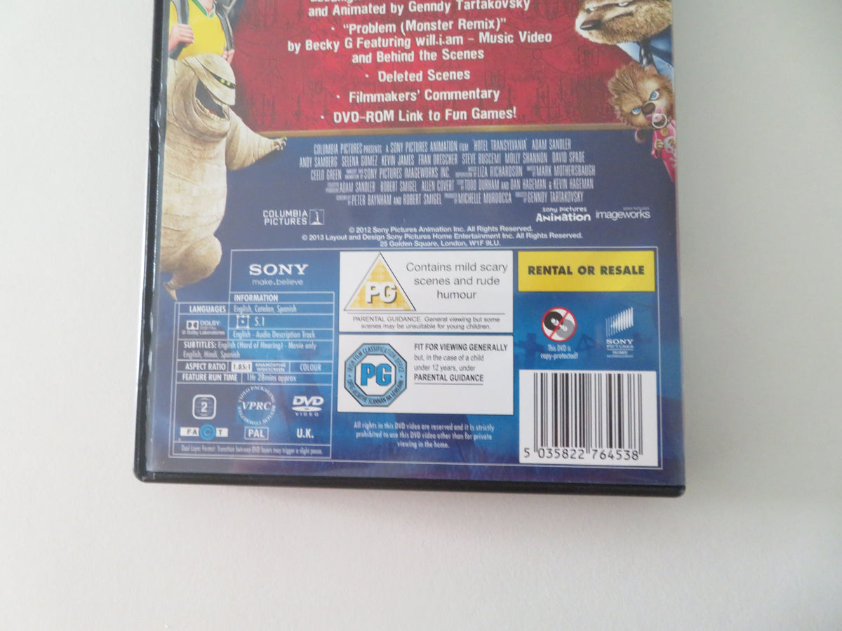 Hotel Transylvania (DVD) Adam Sandler Kevin James 2012 Region 2 Movie posters