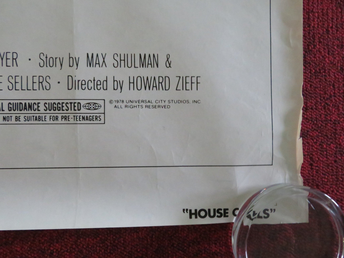 HOUSE CALLS US ONE SHEET ROLLED POSTER WALTER MATTHAU GLENDA JACKSON 1978 Movie posters