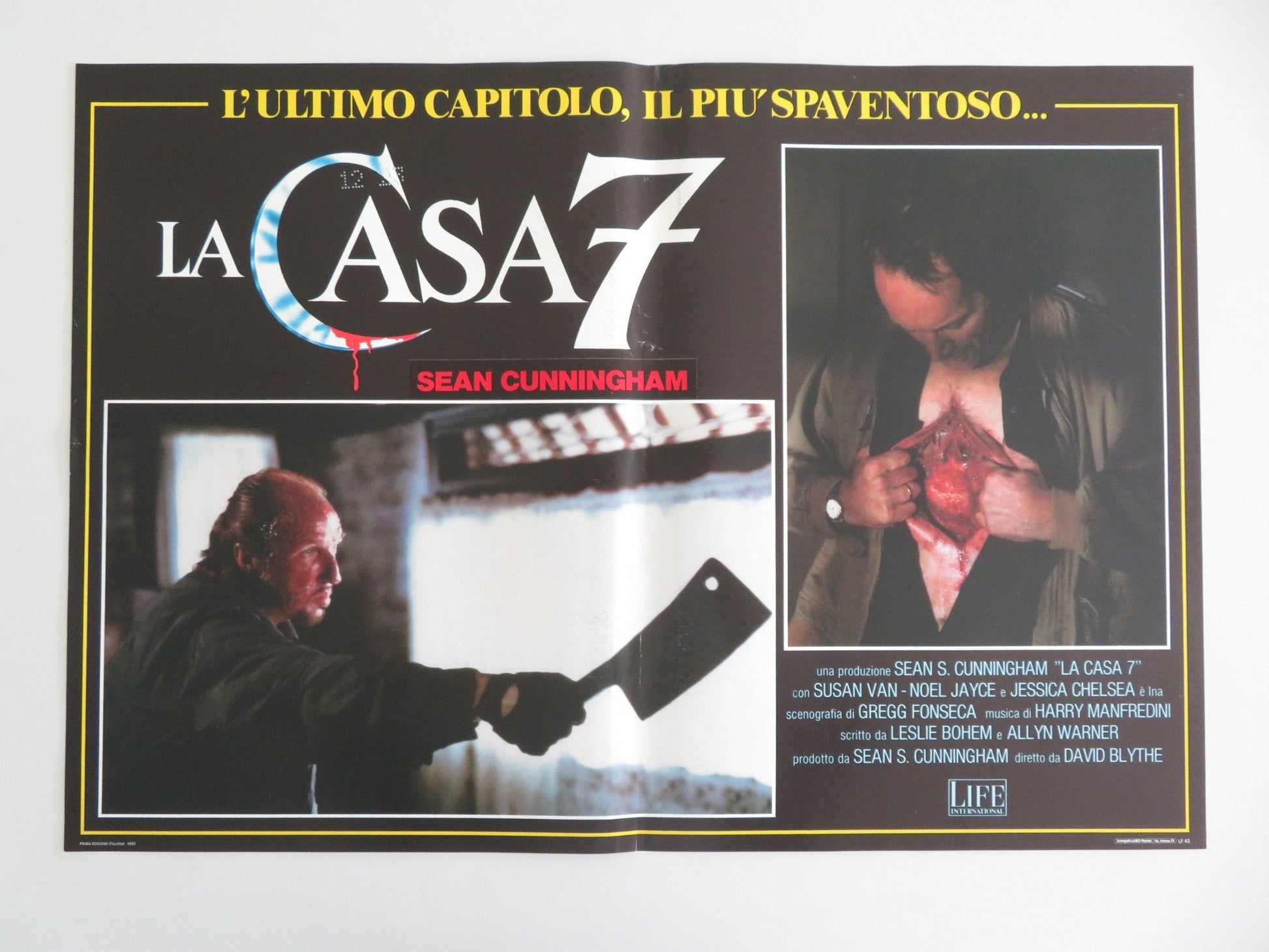 HOUSE III: THE HORROR SHOW - A ITALIAN FOTOBUSTA POSTER LANCE HENRIKSEN 1989 Movie posters