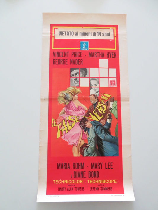 HOUSE OF 1,000 DOLLS ITALIAN LOCANDINA POSTER VINCENT PRICE MARTHA HYER 1969 Movie posters