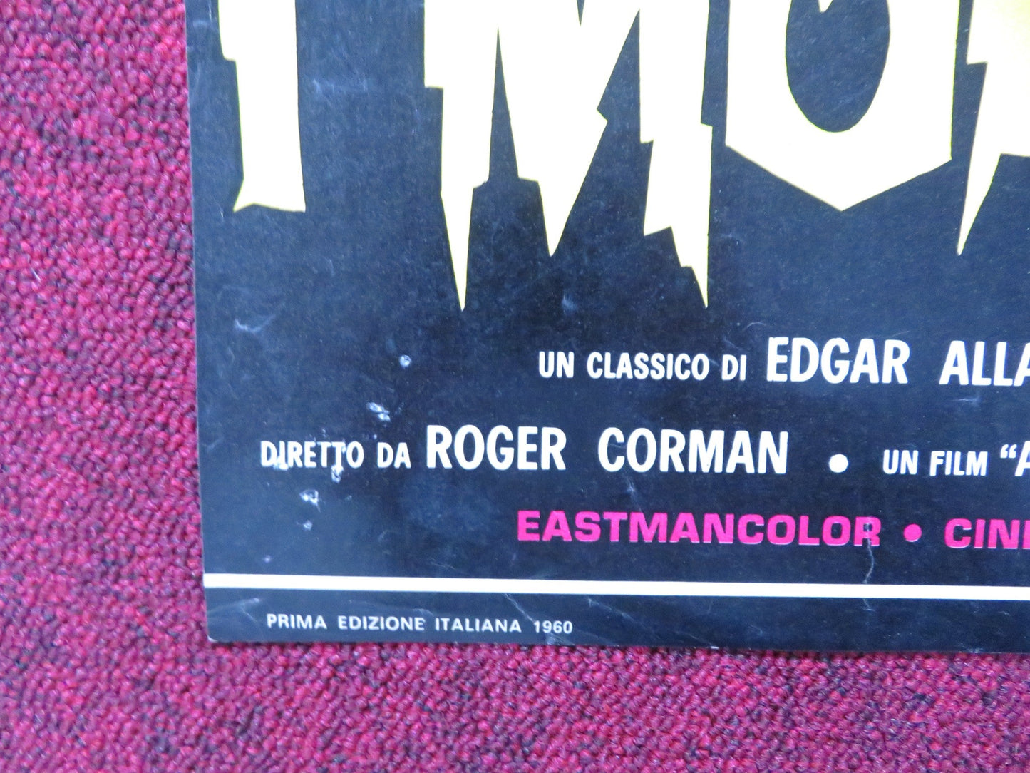 HOUSE OF USHER - A ITALIAN FOTOBUSTA POSTER VINCENT PRICE MARK DAMON 1960 Rendezvous Cinema Movie posters