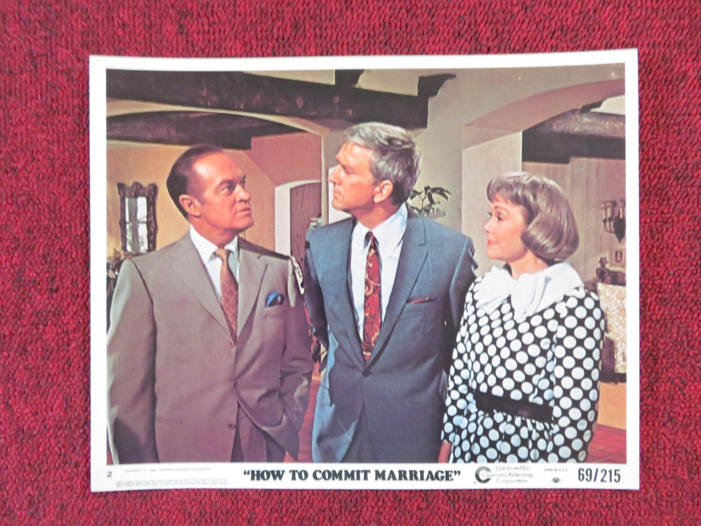HOW TO COMMIT MARRIAGE - 2 LOBBY CARD BOB HOPE JACKIE GLEASON 1969 Rendezvous Cinema Movie posters