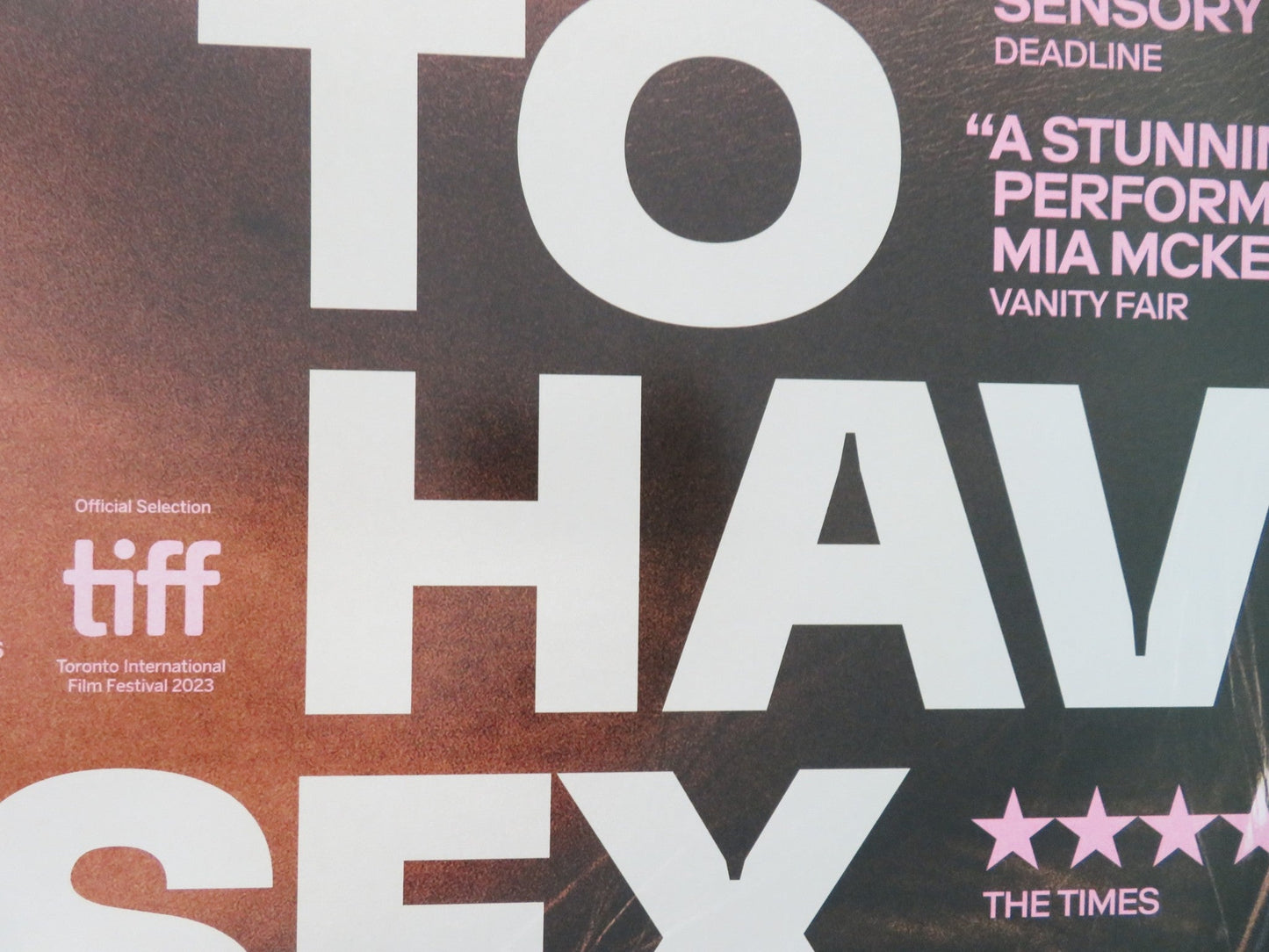 HOW TO HAVE SEX US ONE SHEET ROLLED POSTER MIA MCKENNA - BRUCE LARA PEAKE 2023 Movie posters