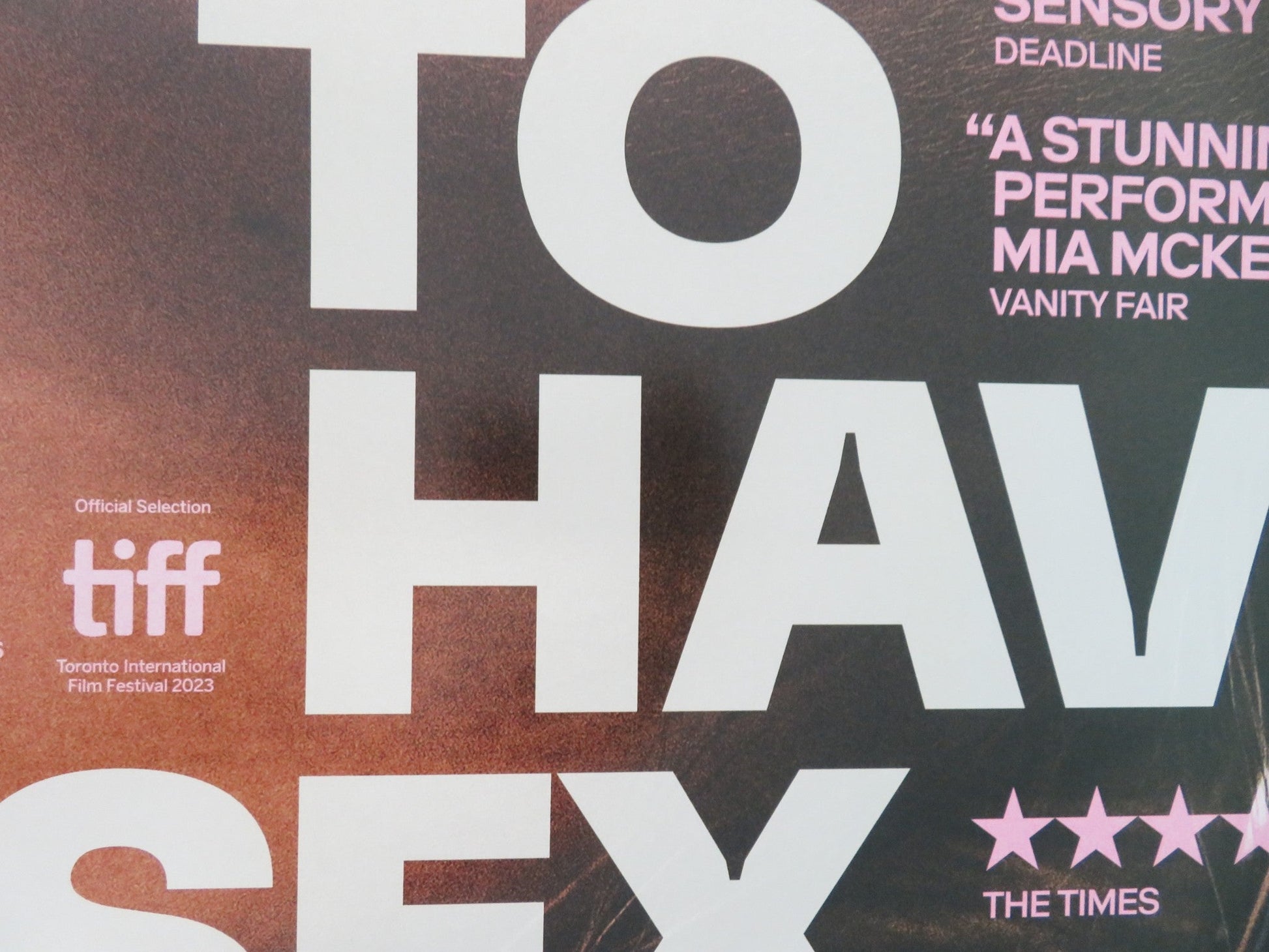 HOW TO HAVE SEX US ONE SHEET ROLLED POSTER MIA MCKENNA - BRUCE LARA PEAKE 2023 Movie posters