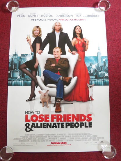 HOW TO LOSE FRIENDS & ALIENATE PEOPLE US ONE SHEET ROLLED POSTER SIMON PEGG 2008 Rendezvous Cinema Movie posters