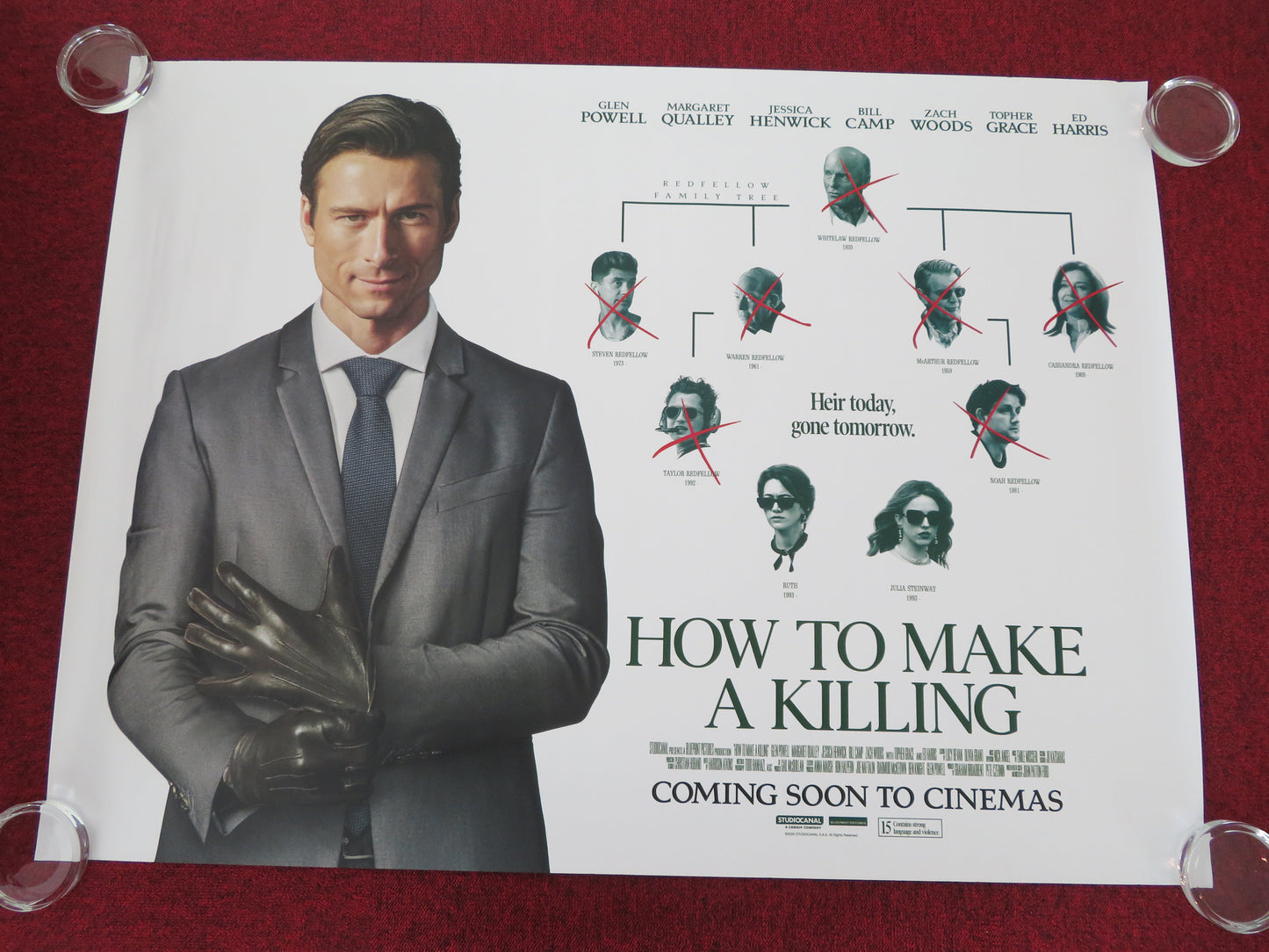 How to Make a Killing UK Quad Rolled Poster Glen Powell Margaret Qualley 2026 Movie posters