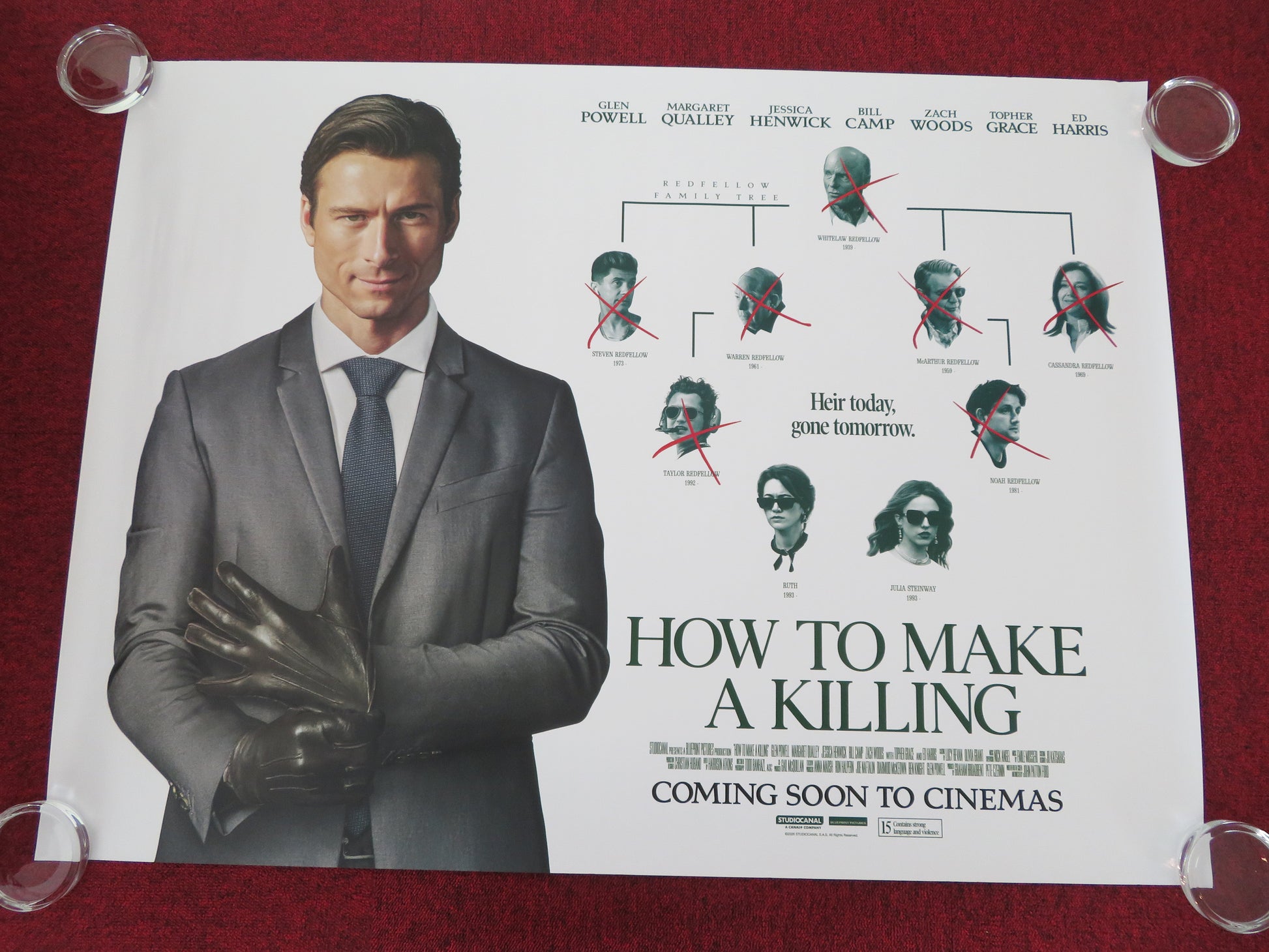How to Make a Killing UK Quad Rolled Poster Glen Powell Margaret Qualley 2026 Movie posters