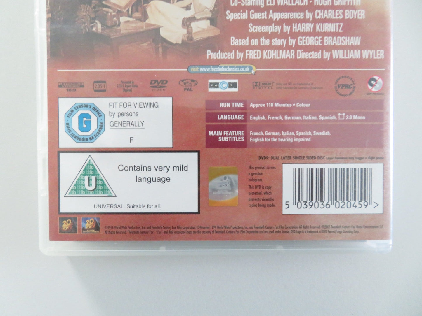 HOW TO STEAL A MILLION (DVD) AUDREY HEPBURN PETER O'TOOLE 1966 REGION 2 Movie posters