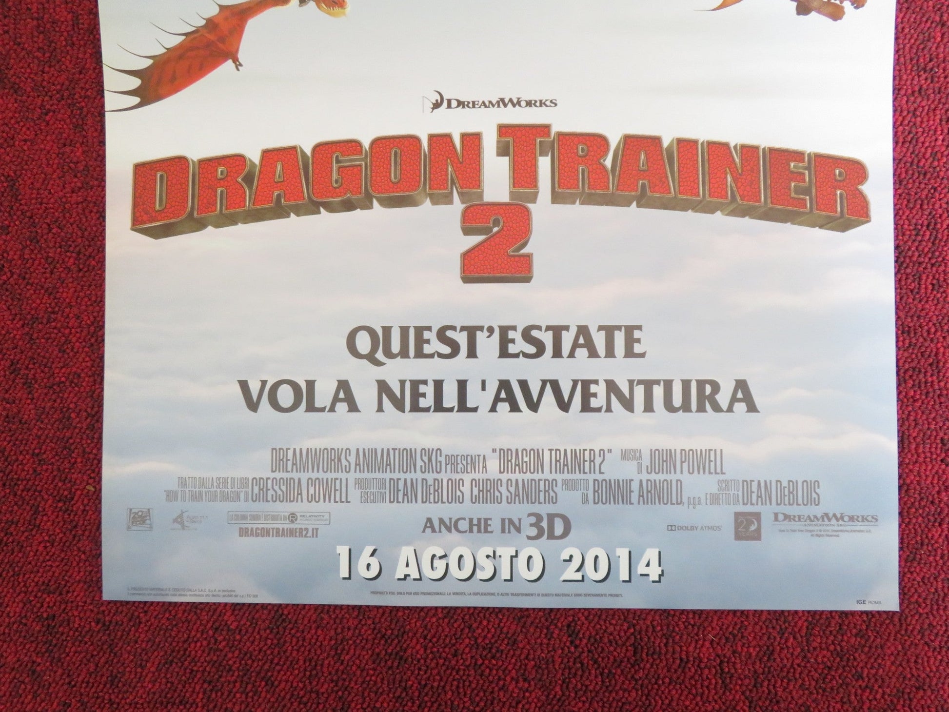 HOW TO TRAIN YOUR DRAGON 2 ITALIAN LOCANDINA POSTER JAY BARUCHEL 2014 Rendezvous Cinema Movie posters