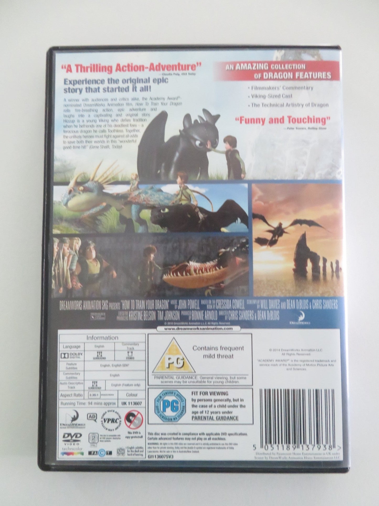 HOW TO TRAIN YOUR DRAGON (DVD) JAY BARUCHEL GERARD BUTLER 2010 REGION 2 Movie posters