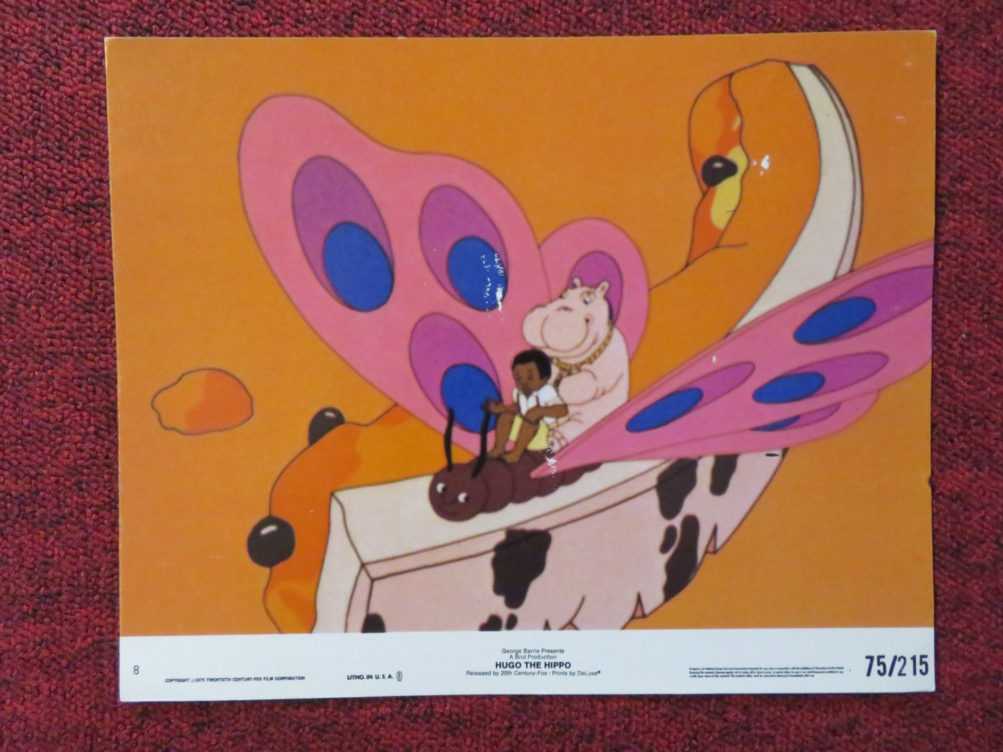 HUGO THE HIPPO - 8 LOBBY CARD BURL IVES ROBERT MORLEY 1975 Rendezvous Cinema Movie posters