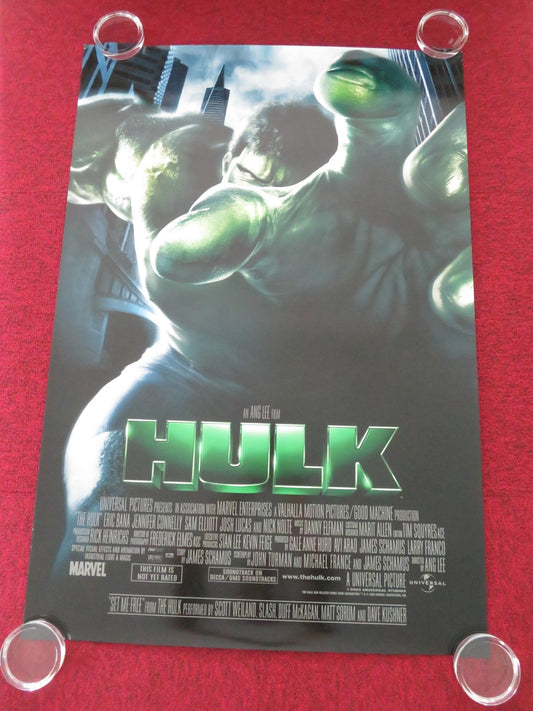 HULK ONE SHEET ROLLED POSTER MARVEL ERIC BANA JENNIFER CONNELLY 2003 Movie posters