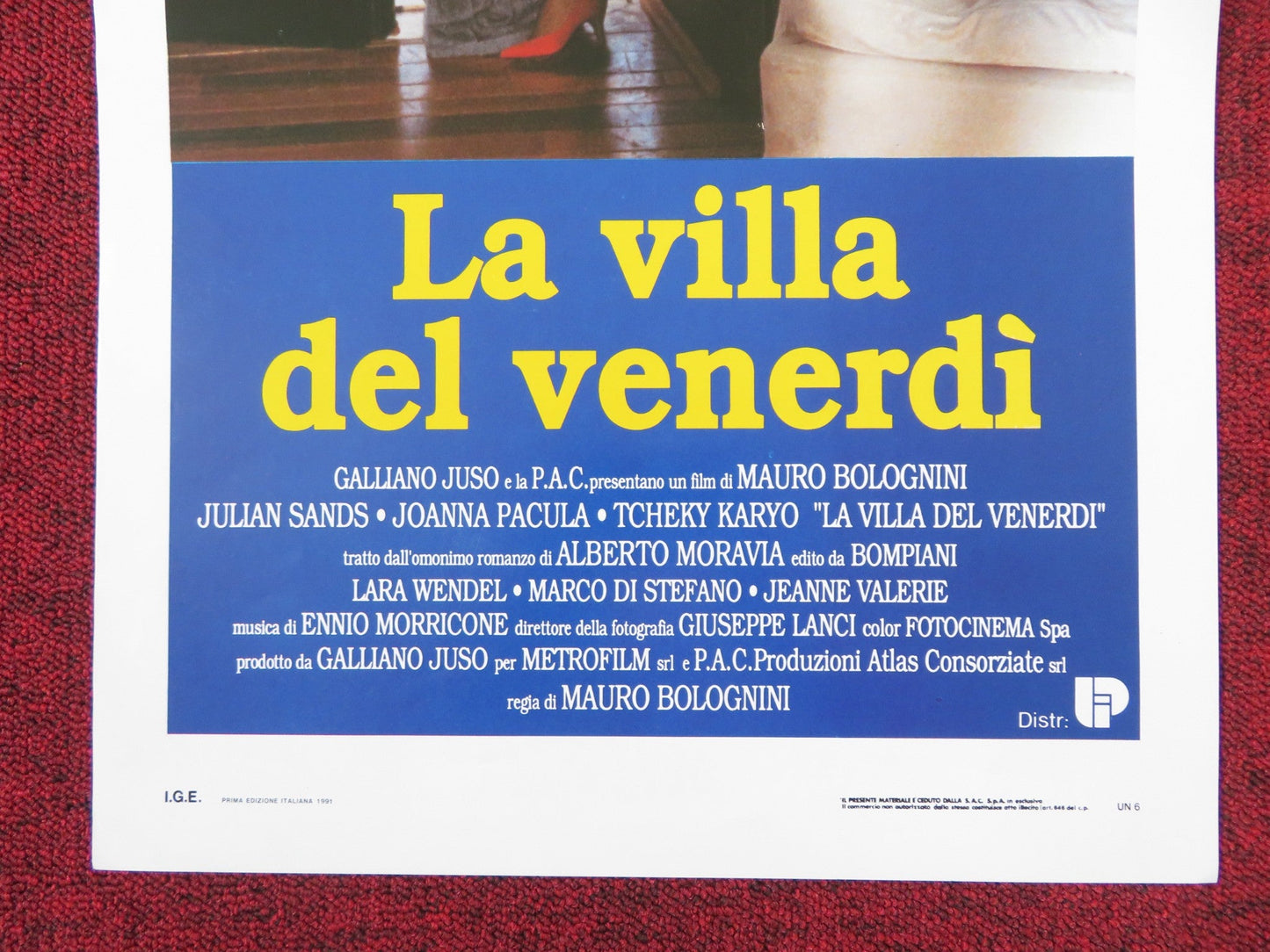 HUSBANDS AND LOVERS ITALIAN LOCANDINA POSTER JULIAN SANDS JOANNA PACULA 1991 Rendezvous Cinema Movie posters