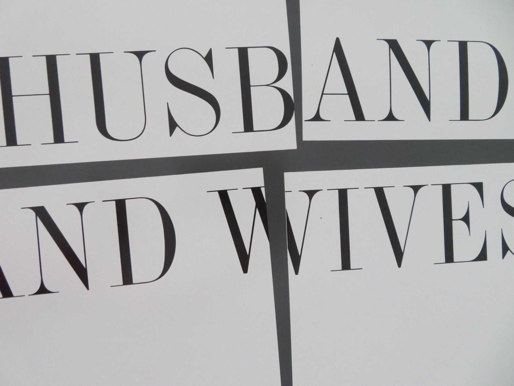 HUSBANDS AND WIVES ONE SHEET ROLLED POSTER WOODY ALLEN MIA FARROW 1992 Movie posters
