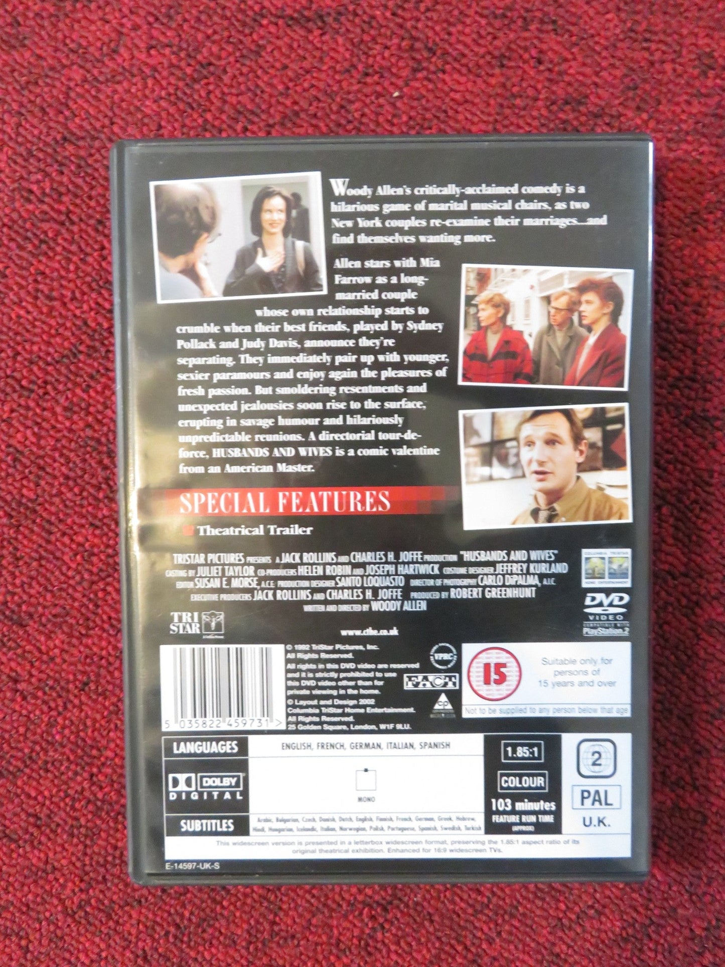 HUSBANDS AND WIVES WIDESCREEN (DVD) WOODY ALLEN MIA FARROW 1992 REGION 2 Rendezvous Cinema Movie posters