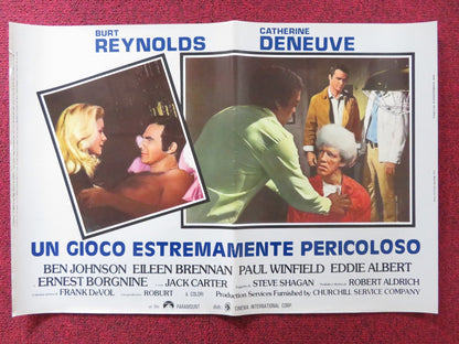 HUSTLE - A ITALIAN FOTOBUSTA POSTER BURT REYNOLDS CATHERINE DENEUVE 1975 Rendezvous Cinema Movie posters