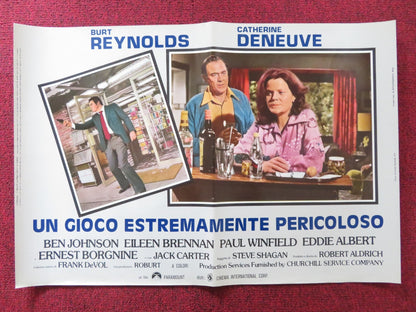 HUSTLE - C ITALIAN FOTOBUSTA POSTER BURT REYNOLDS CATHERINE DENEUVE 1975 Rendezvous Cinema Movie posters