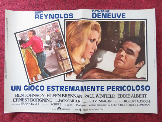 HUSTLE - F ITALIAN FOTOBUSTA POSTER BURT REYNOLDS CATHERINE DENEUVE 1975 Rendezvous Cinema Movie posters