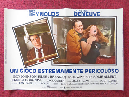 HUSTLE - G ITALIAN FOTOBUSTA POSTER BURT REYNOLDS CATHERINE DENEUVE 1975 Rendezvous Cinema Movie posters