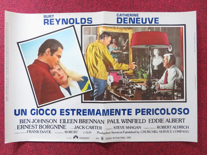 HUSTLE - H ITALIAN FOTOBUSTA POSTER BURT REYNOLDS CATHERINE DENEUVE 1975 Rendezvous Cinema Movie posters