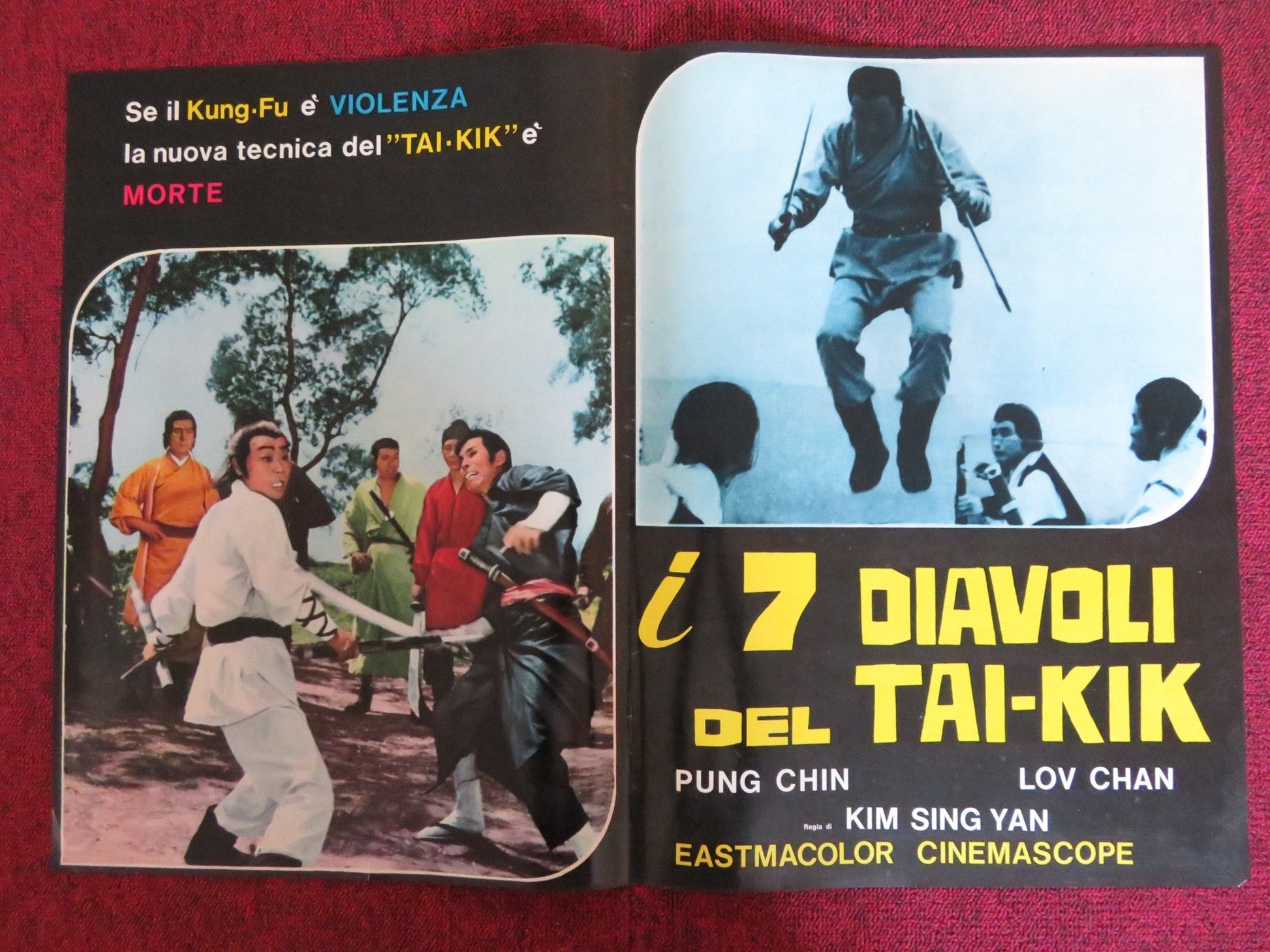 I 7 DIAVOLI DEL TAI - KIK ITALIAN FOTOBUSTA POSTER PUNG CHIN LOV CHAN 1973 Rendezvous Cinema Movie posters