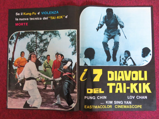 I 7 DIAVOLI DEL TAI - KIK ITALIAN FOTOBUSTA POSTER PUNG CHIN LOV CHAN 1973 Rendezvous Cinema Movie posters