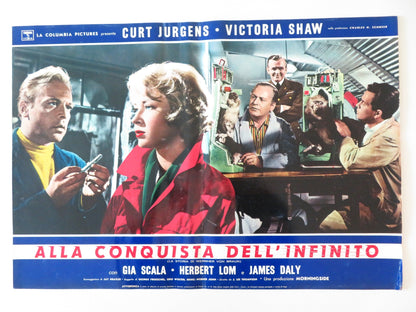 I AIM AT THE STARS - A ITALIAN FOTOBUSTA POSTER CURD JURGENS VICTORIA SHAW 1960 Rendezvous Cinema Movie posters