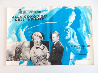I AIM AT THE STARS - A ITALIAN FOTOBUSTA POSTER CURT JURGENS VICTORIA SHAW 1960 Rendezvous Cinema Movie posters