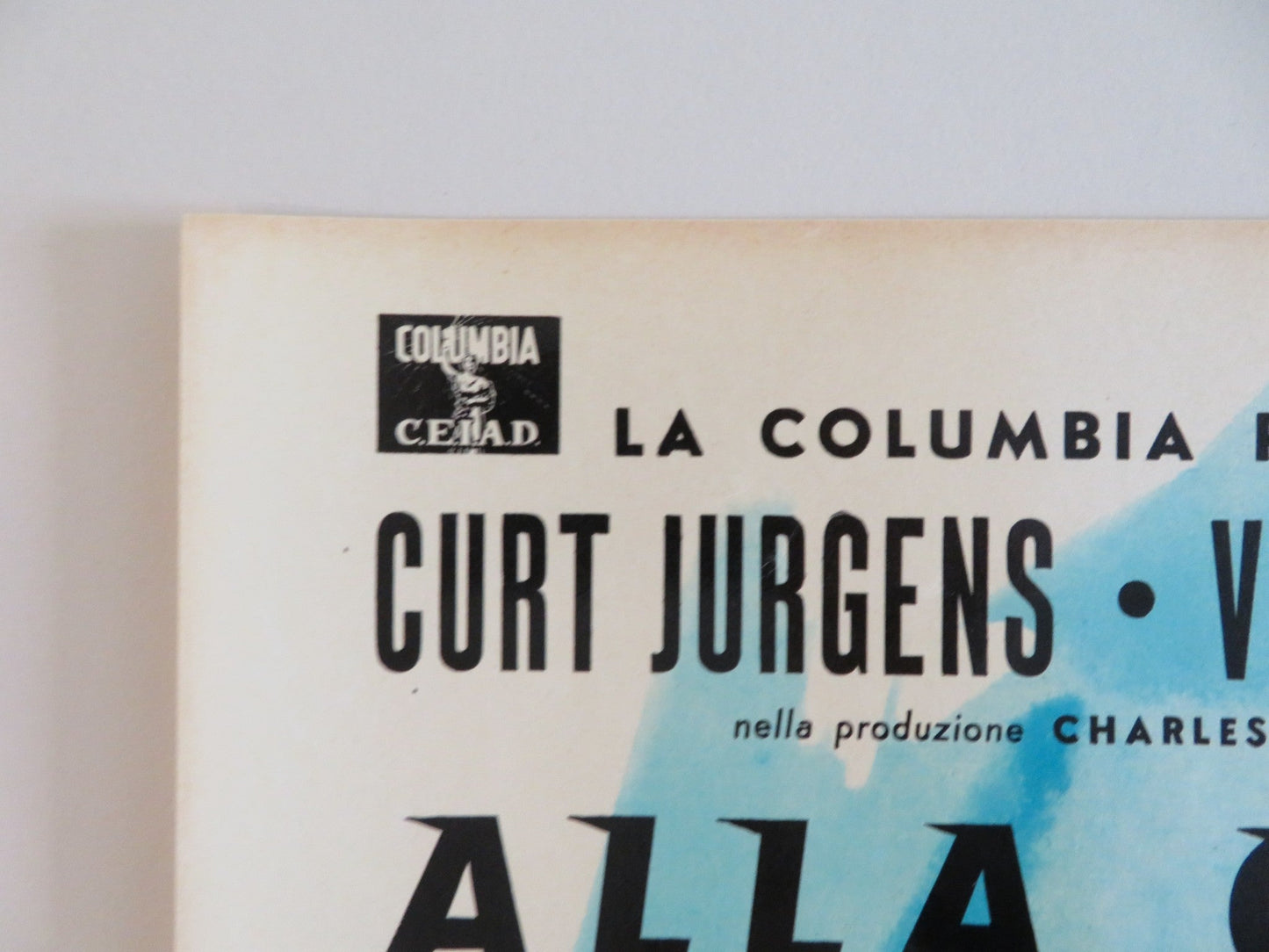 I AIM AT THE STARS - C ITALIAN FOTOBUSTA POSTER CURT JURGENS VICTORIA SHAW 1960 Rendezvous Cinema Movie posters