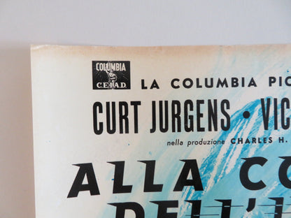 I AIM AT THE STARS - D ITALIAN FOTOBUSTA POSTER CURT JURGENS VICTORIA SHAW 1960 Rendezvous Cinema Movie posters