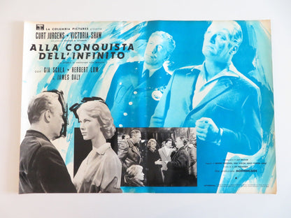 I AIM AT THE STARS - D ITALIAN FOTOBUSTA POSTER CURT JURGENS VICTORIA SHAW 1960 Rendezvous Cinema Movie posters