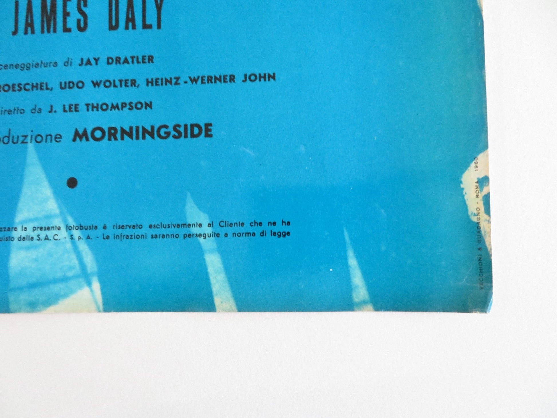 I AIM AT THE STARS - E ITALIAN FOTOBUSTA POSTER CURT JURGENS VICTORIA SHAW 1960 Rendezvous Cinema Movie posters