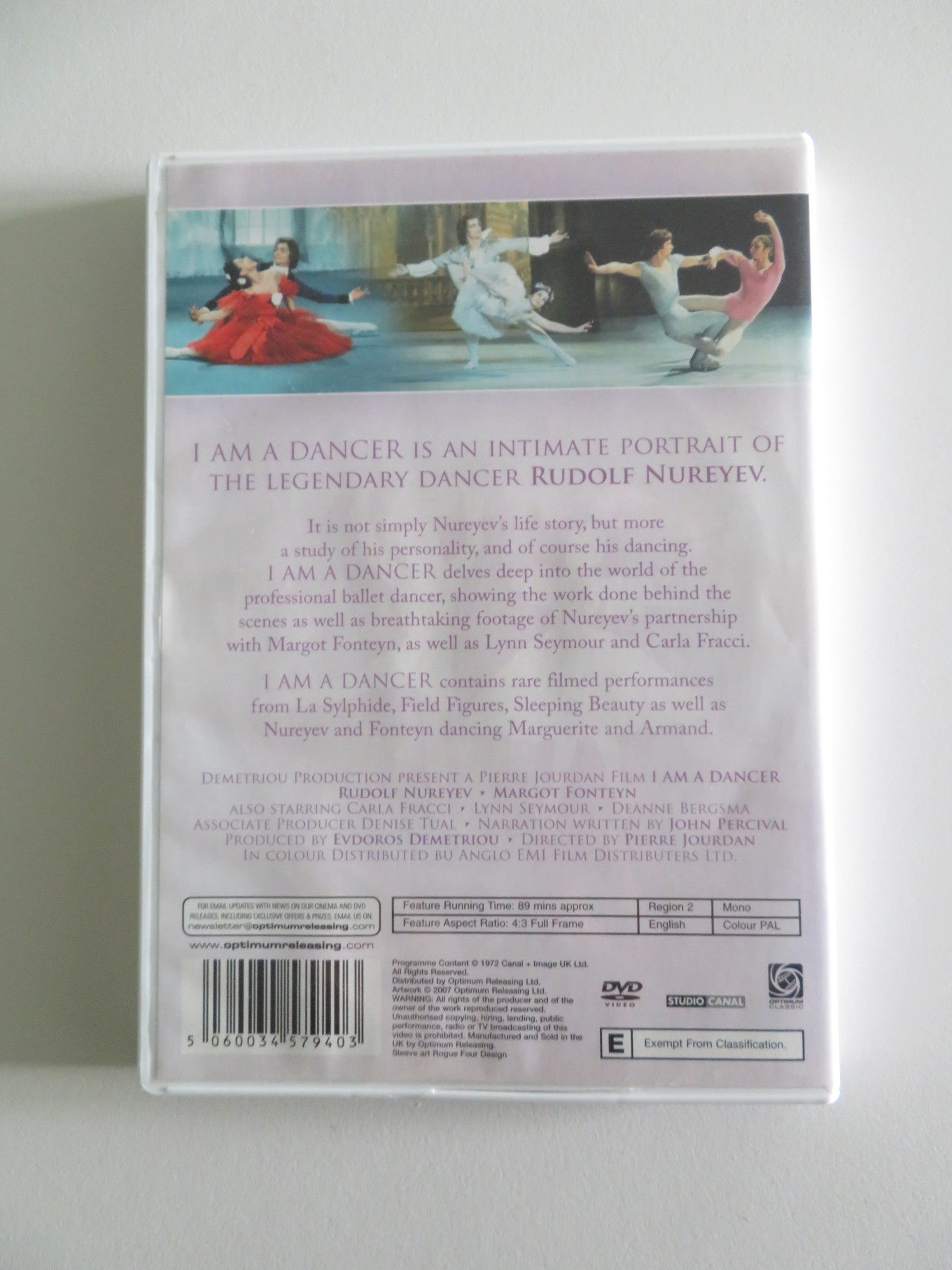 I AM A DANCER (DVD) RUDOLF NUREYEV MARGOT FONTEYN 1972 REGION 2 Rendezvous Cinema Movie posters