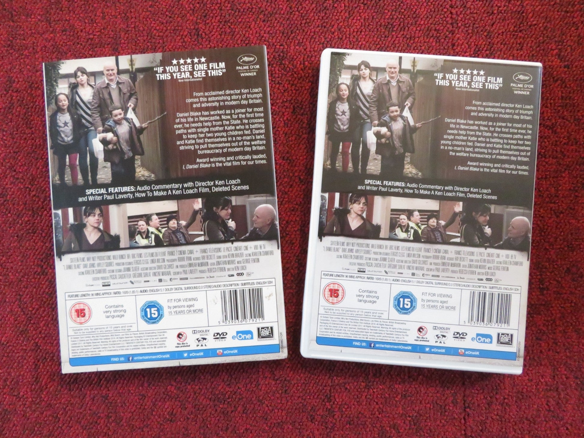 I, DANIEL BLAKE (DVD) DAVE JOHNS HAYLEY SQUIRES 2016 REGION 2 Rendezvous Cinema Movie posters