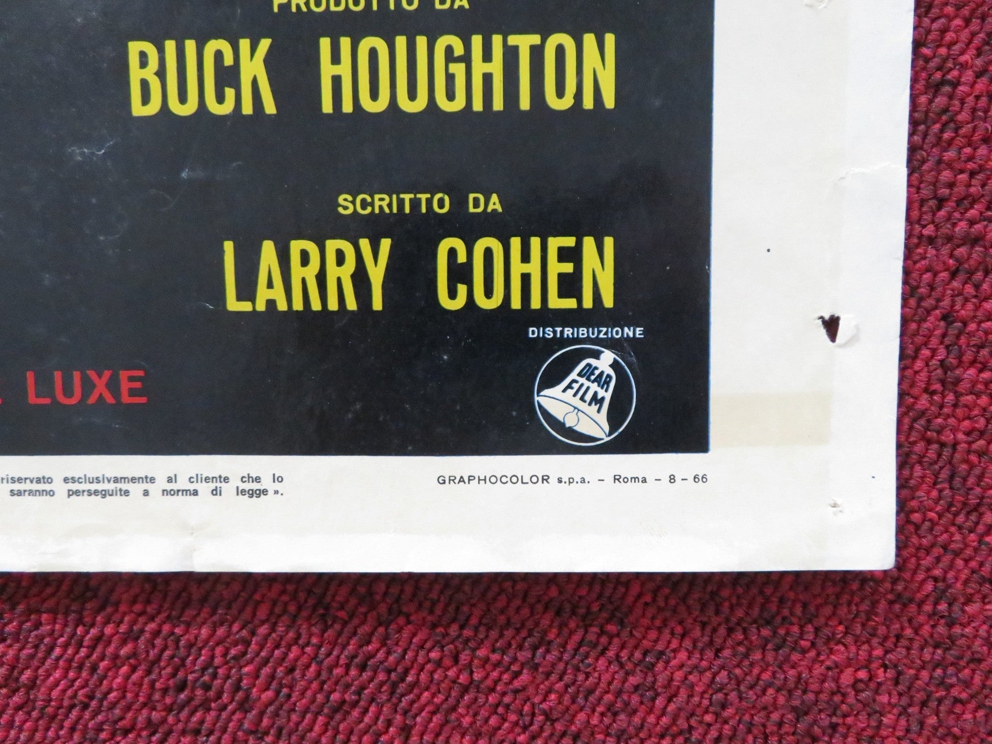 I DEAL IN DANGER ITALIAN LOCANDINA POSTER ROBERT GOULET CHRISTINE CARERE 1966 Rendezvous Cinema Movie posters