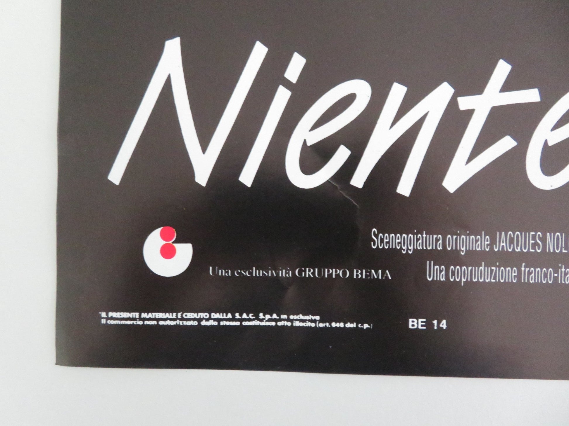 I Don't Kiss Italian Fotobusta Poster Philippe Noiret Emmanuelle Béart 1991 Movie posters