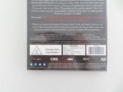 I HAVE NEVER FORGOTTEN YOU: THE LIFE AND LEGACY OF S. WIESENTHAL (DVD) REGION 2 Movie posters