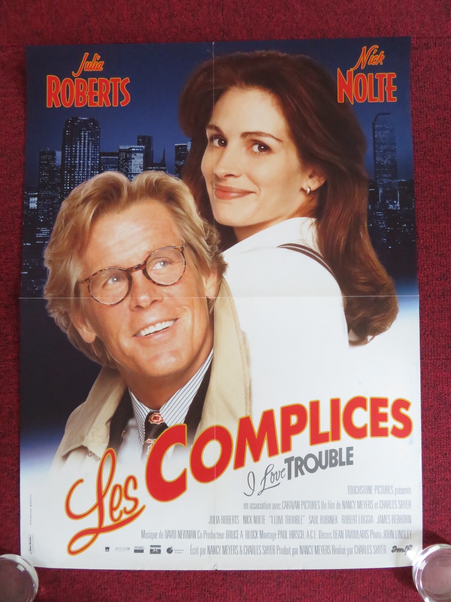 I LOVE TROUBLE FRENCH POSTER ROLLED NICK NOLTE JULIA ROBERTS 1994 Rendezvous Cinema Movie posters