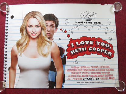 I LOVE YOU, BETH COOPER UK QUAD ROLLED POSTER HAYDEN PANETTIERE PAUL RUST 2009 Rendezvous Cinema Movie posters